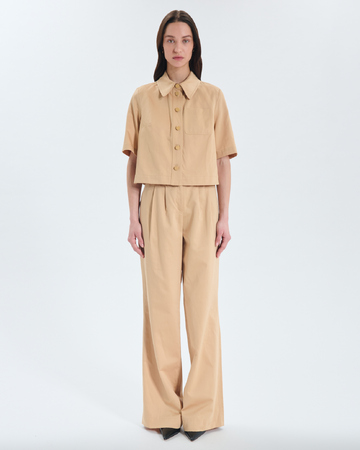 Celina shirt Sand-colored organic cotton shirt ZAPA
