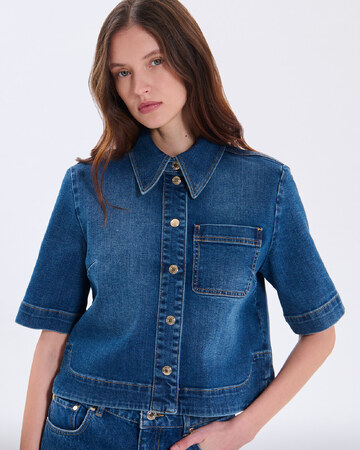 Celina shirt Blue cotton shirt ZAPA
