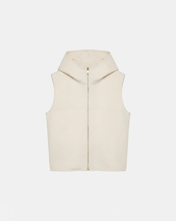 Gelia Vest Ecru wool vest ZAPA