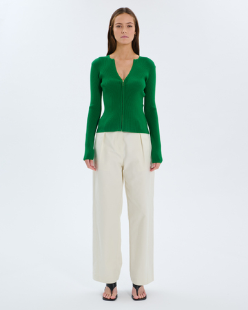 Noun Vest Tennis green zip-up vest ZAPA