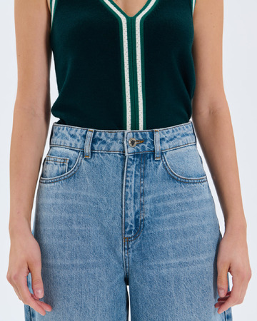 Jean Barrel Blue cotton barrel jeans ZAPA