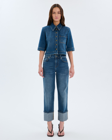 Jean Popus Straight blue cotton jeans ZAPA