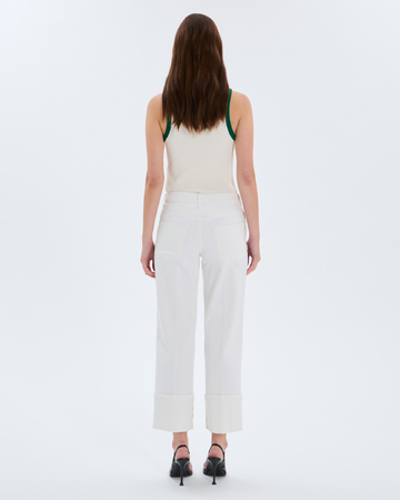 Jean Popus Straight white cotton jeans ZAPA