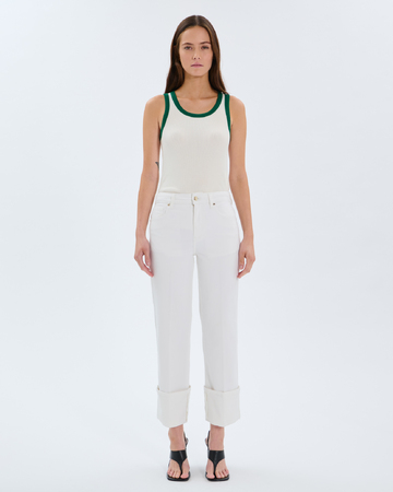 Jean Popus Straight white cotton jeans ZAPA