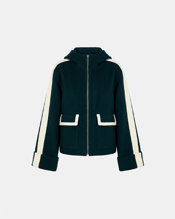 Marja Coat Dark green wool coat ZAPA