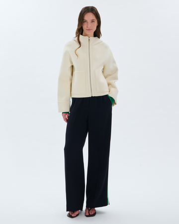 Marjy Coat Ecru wool coat ZAPA