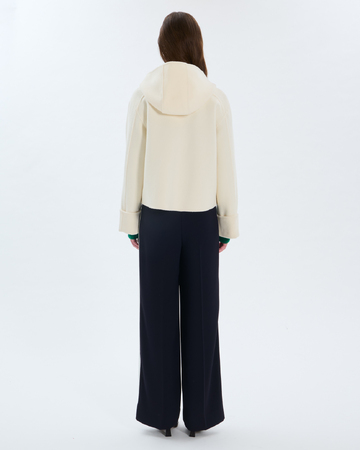 Marjy Coat Ecru wool coat ZAPA