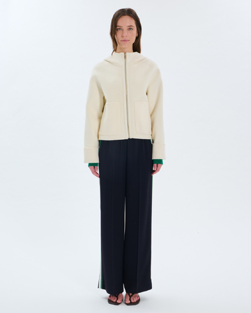 Marjy Coat Ecru wool coat ZAPA