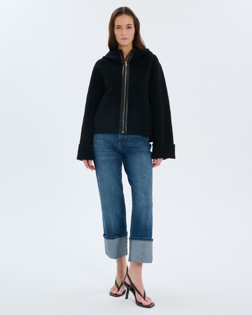 Marjy Coat Black wool coat ZAPA