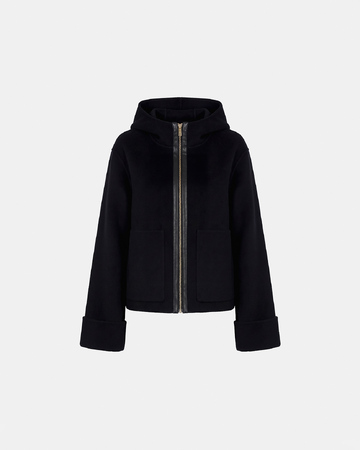 Marjy Coat Black wool coat ZAPA