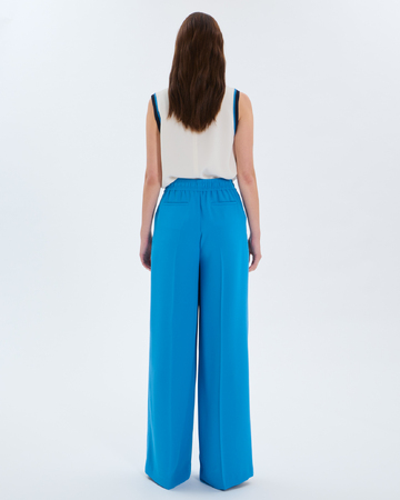 Piela trousers Cobalt-colored flowing trousers ZAPA