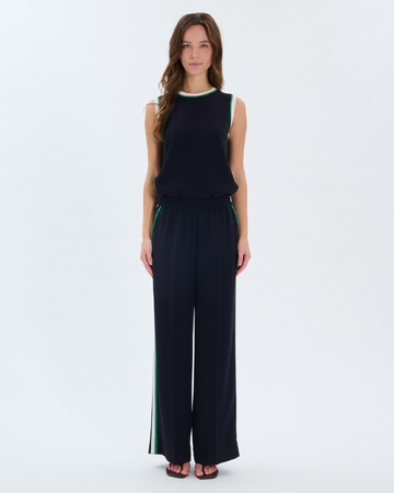 Poemia Pants Flowy trousers with nighttime stripes ZAPA