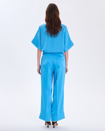 Parlo Pants Parlo ocean blue trousers ZAPA