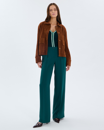 Pleyel trousers Green pleated trousers ZAPA