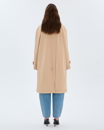 Pascal Parka Sand-colored parka with removable hood ZAPA