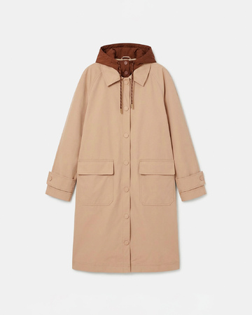 Pascal Parka Sand-colored parka with removable hood ZAPA