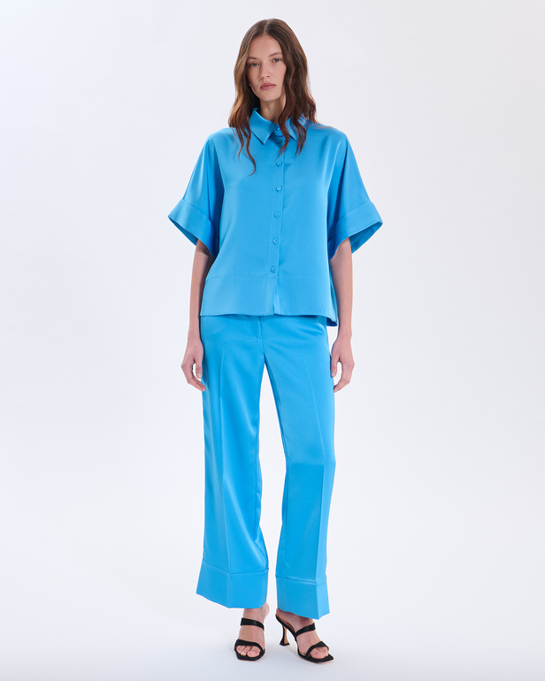Charlize shirt Ocean blue shirt ZAPA