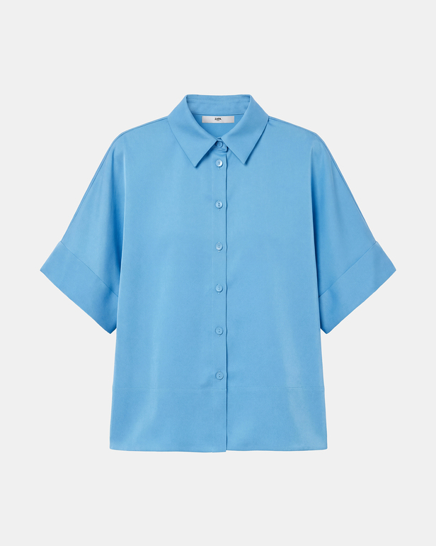 Charlize shirt Ocean blue shirt ZAPA