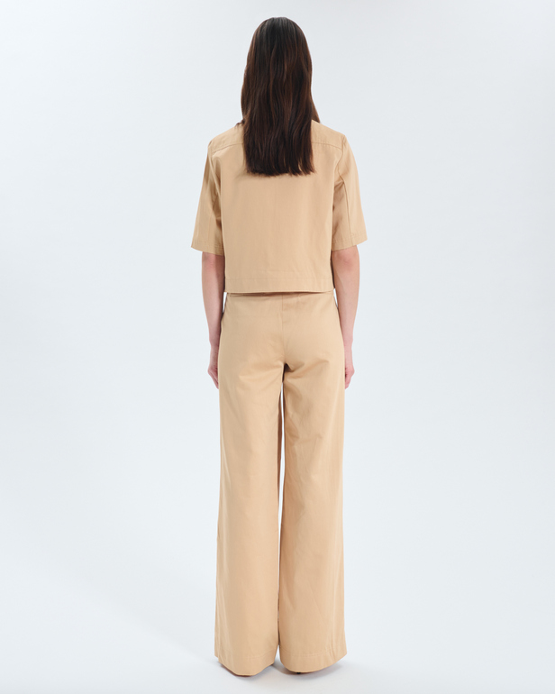 Celina shirt Sand-colored organic cotton shirt ZAPA