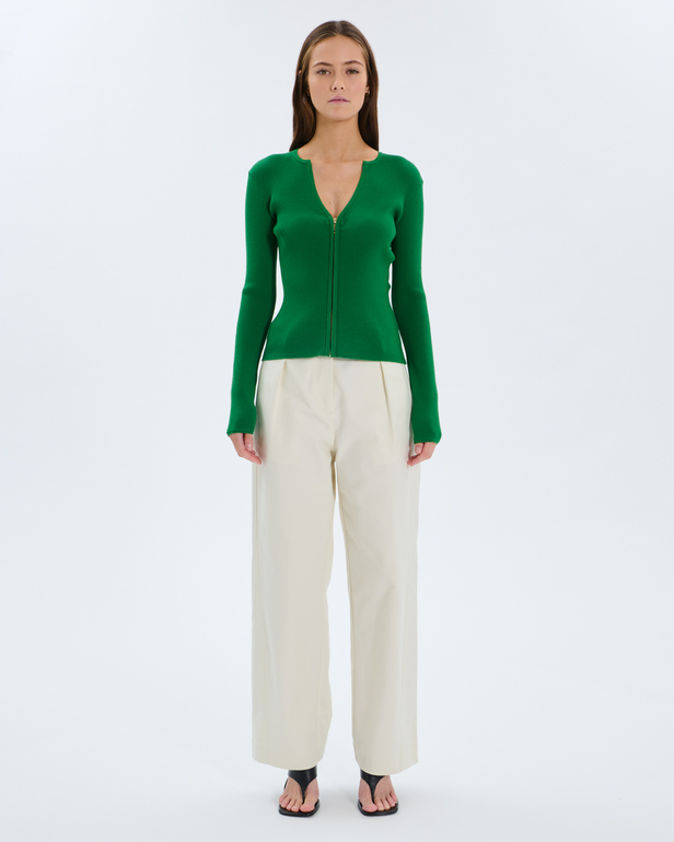 Noun Vest Tennis green zip-up vest ZAPA