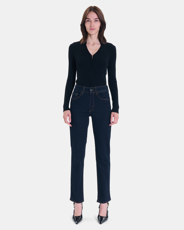 Jean New Jayce Straight-leg jeans in raw blue cotton ZAPA