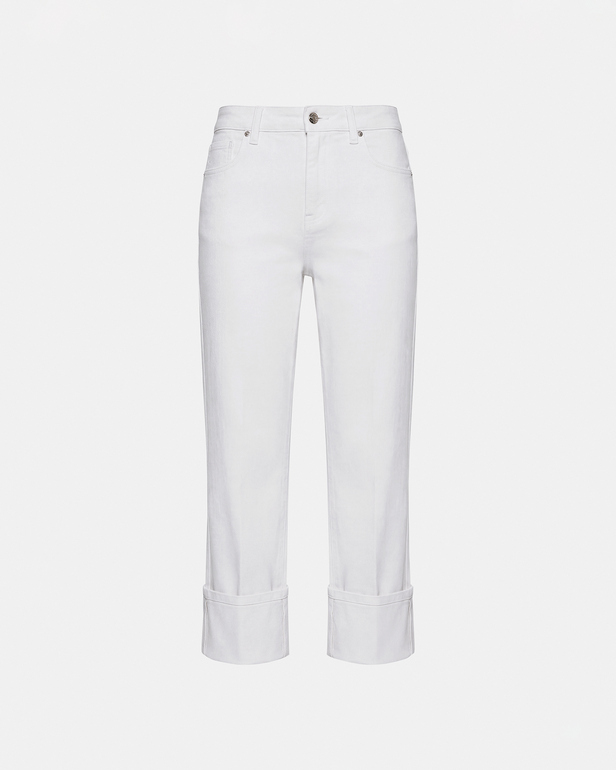 Jean Popus Straight white cotton jeans ZAPA
