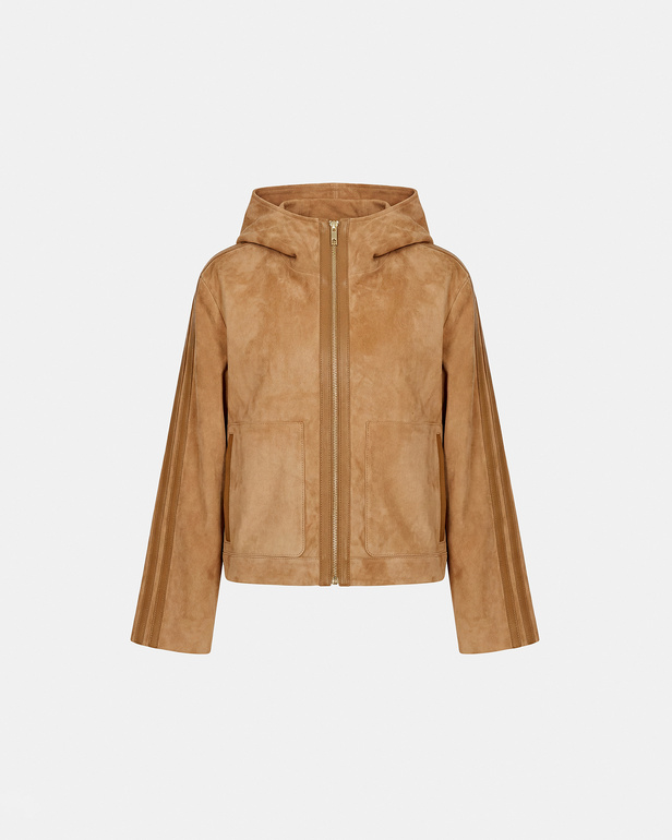 Monique jacket Sand-colored goatskin leather jacket ZAPA