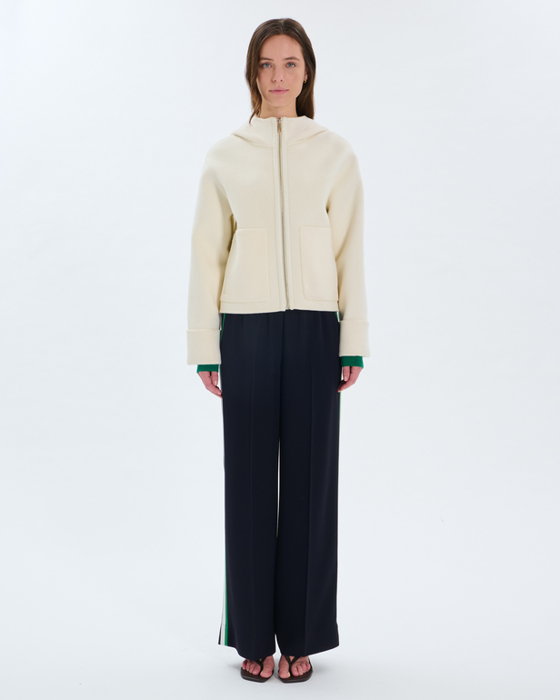 Marjy Coat Ecru wool coat ZAPA