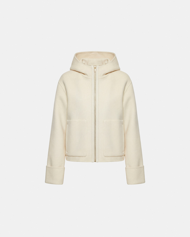 Marjy Coat Ecru wool coat ZAPA