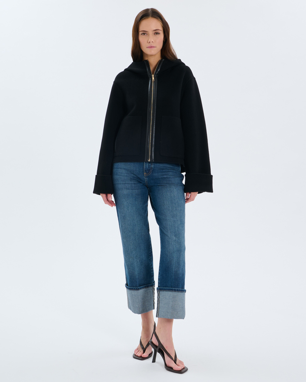 Marjy Coat Black wool coat ZAPA