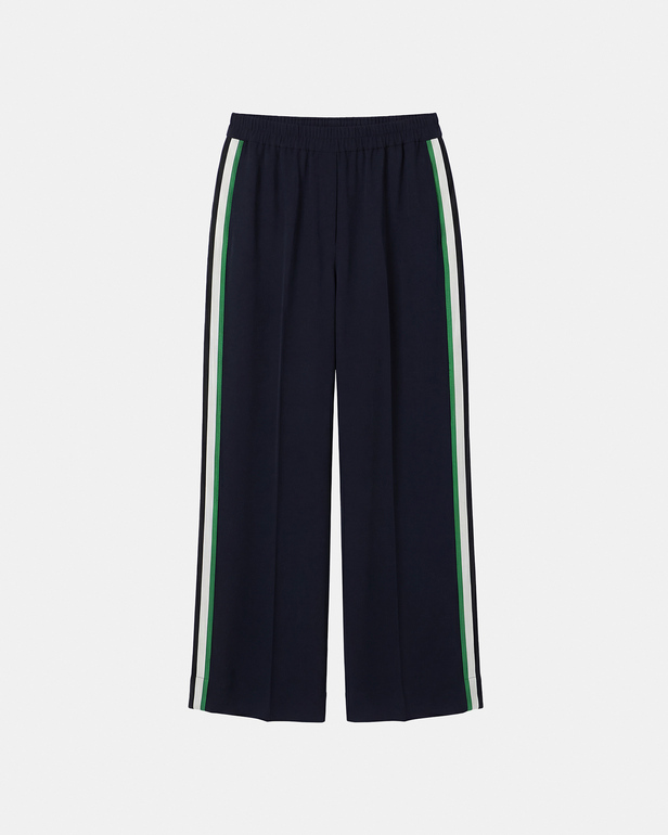 Poemia Pants Flowy trousers with nighttime stripes ZAPA