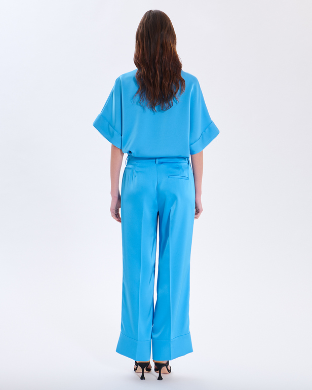 Parlo Pants Parlo ocean blue trousers ZAPA
