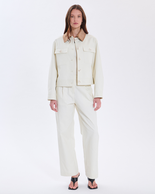 Paola trousers ecru cotton trousers ZAPA