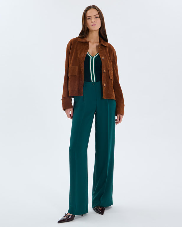 Pleyel trousers Green pleated trousers ZAPA