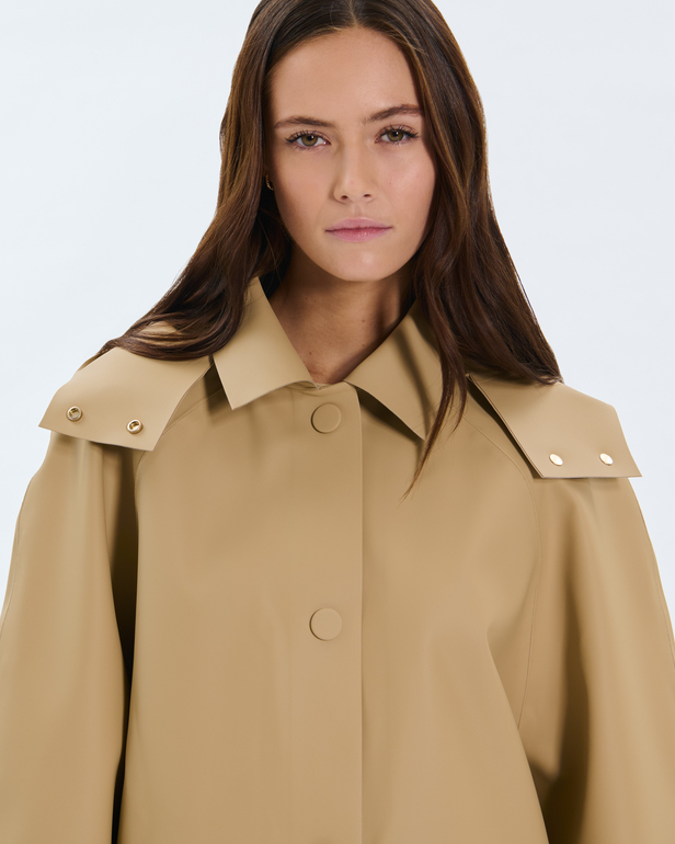 Parker Parka Sand-colored water-repellent parka ZAPA