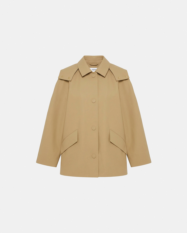 Parker Parka Sand-colored water-repellent parka ZAPA