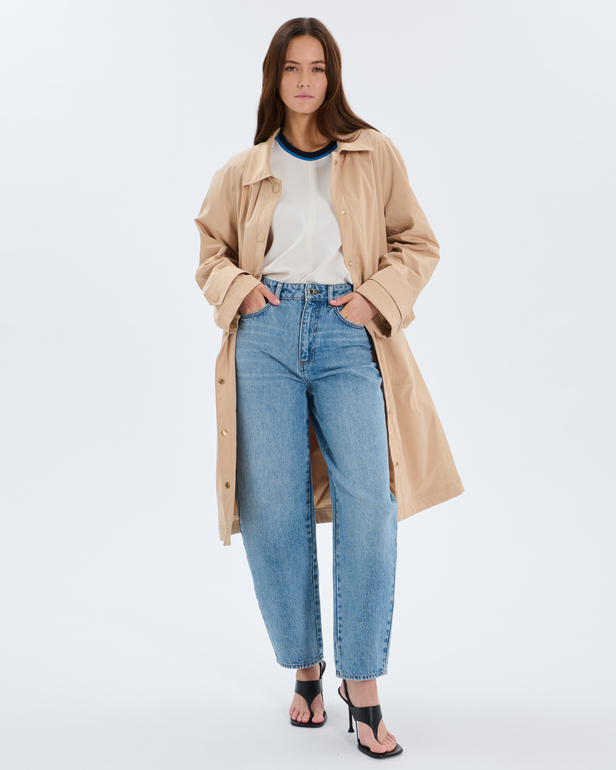 Pascal Parka Sand-colored parka with removable hood ZAPA