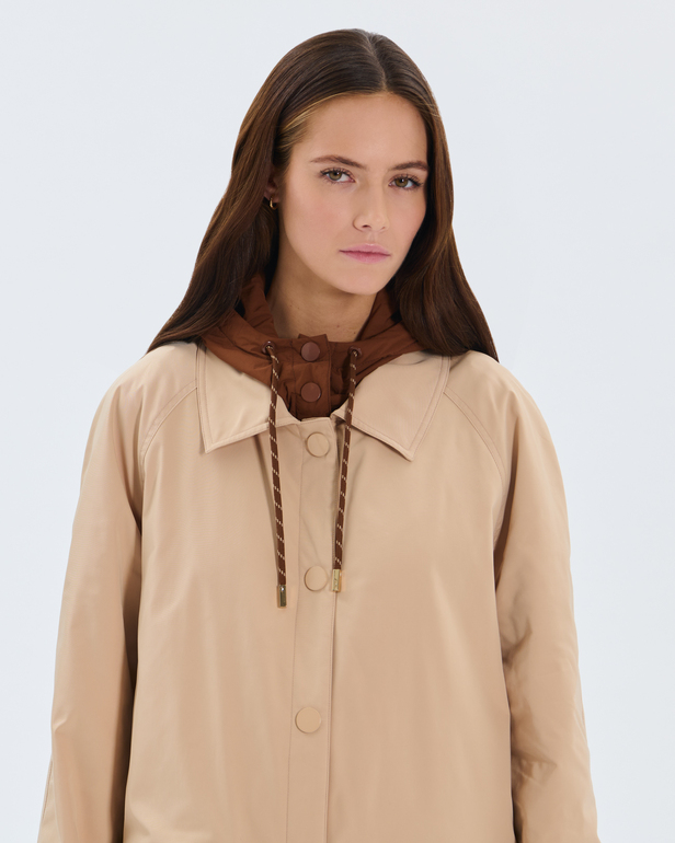 Pascal Parka Sand-colored parka with removable hood ZAPA