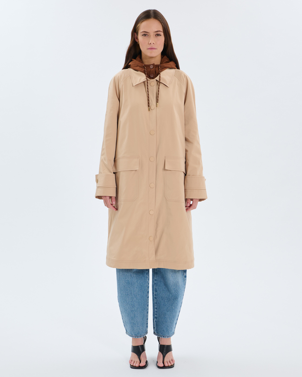 Pascal Parka Sand-colored parka with removable hood ZAPA