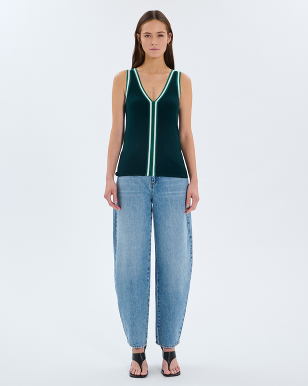 Nymphea Sweater Green sleeveless sweater ZAPA