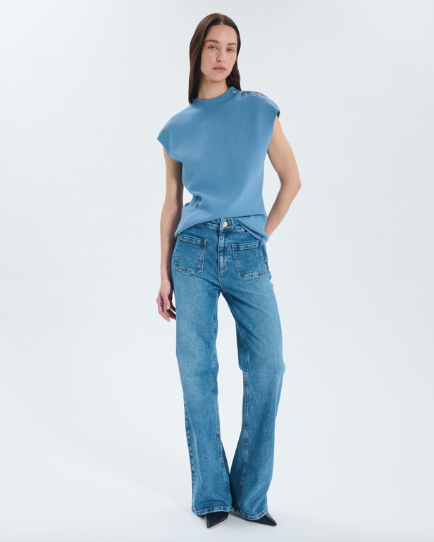 Nigella sweater Sweater with buttoned shoulders ZAPA