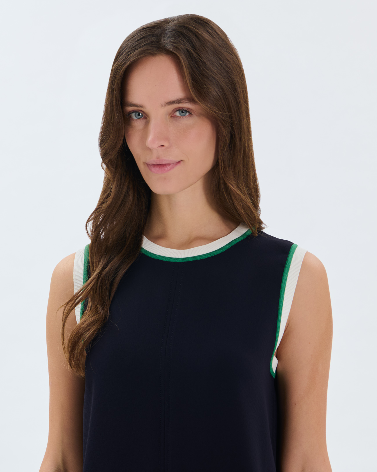 Top Troy Nighttime contrast neckline top ZAPA