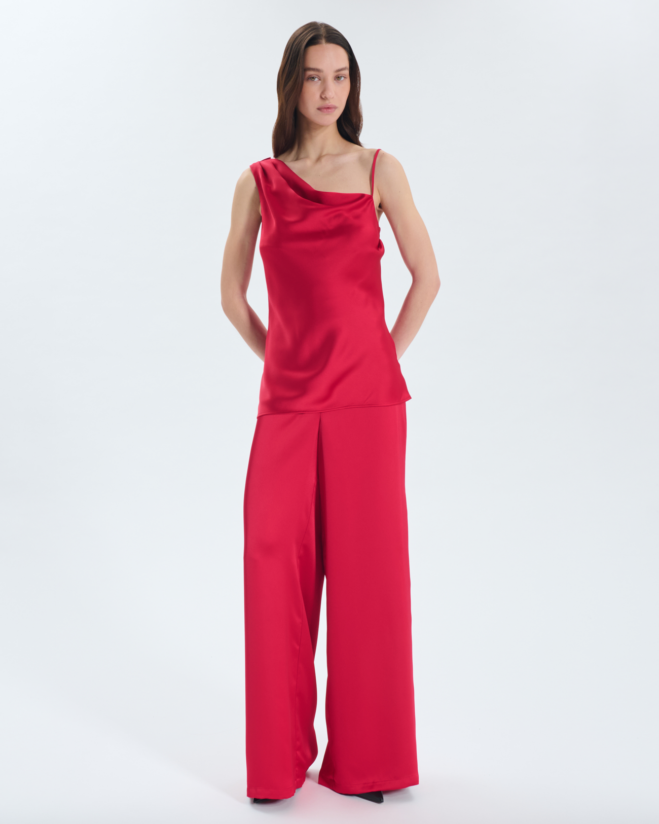 Top Tia Satin asymmetric top ZAPA