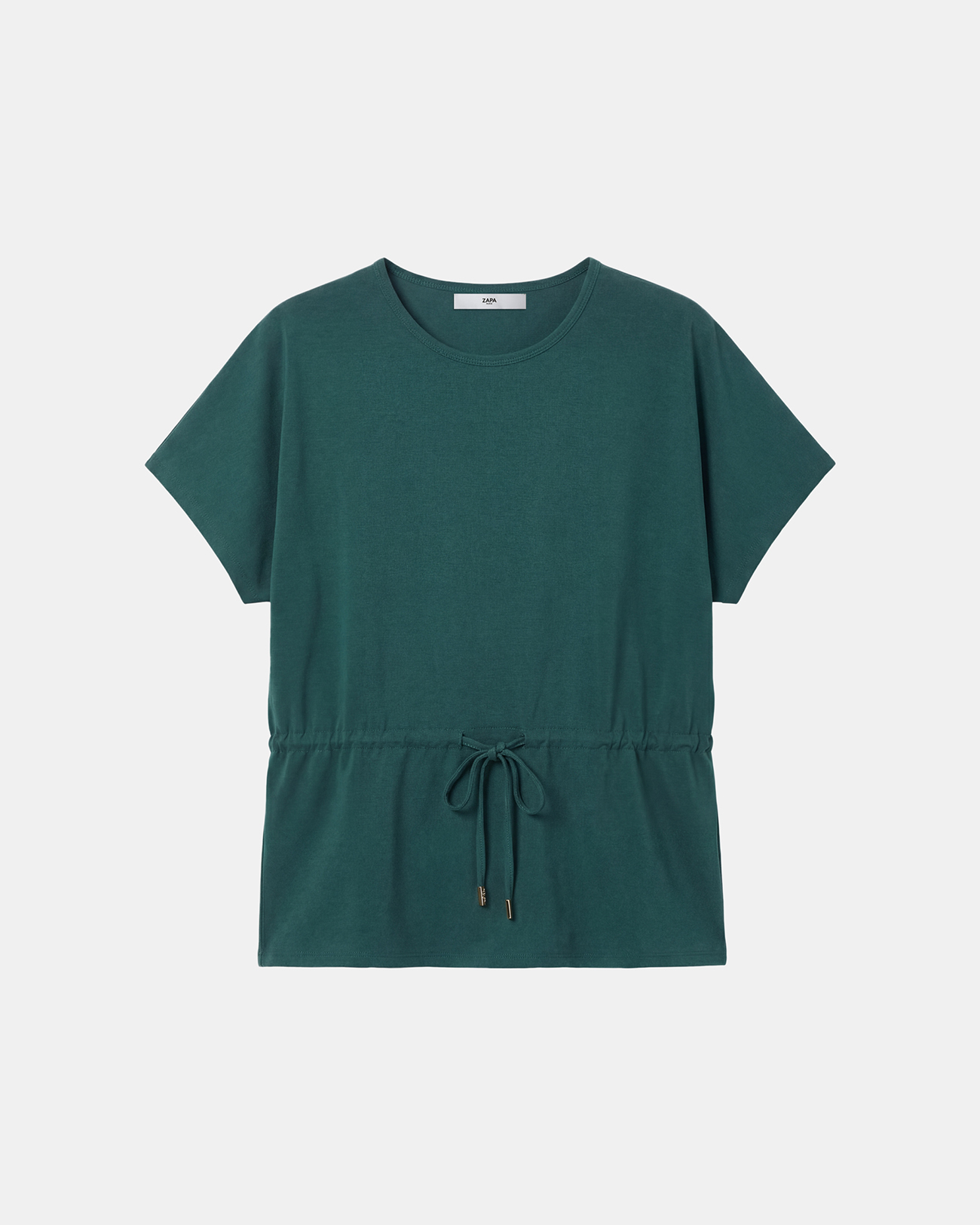 Top Toria Green top with a cinched waist ZAPA