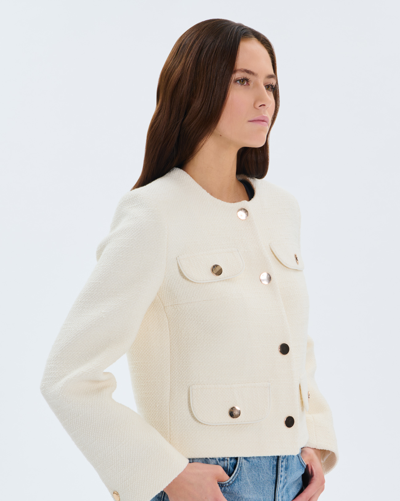 Valsa Jacket Ecru tweed jacket ZAPA