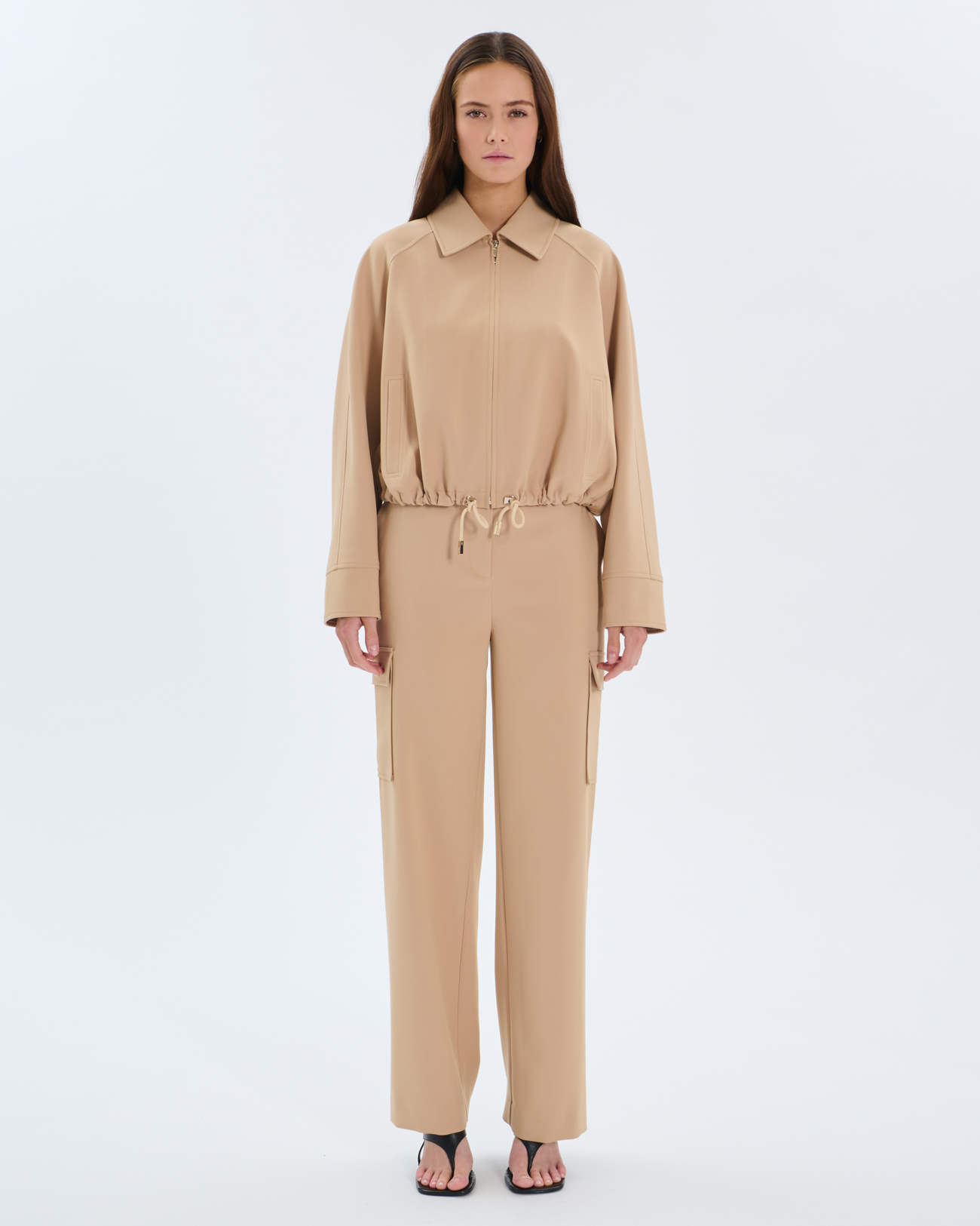 Valeria Jacket Sand-colored short jacket ZAPA