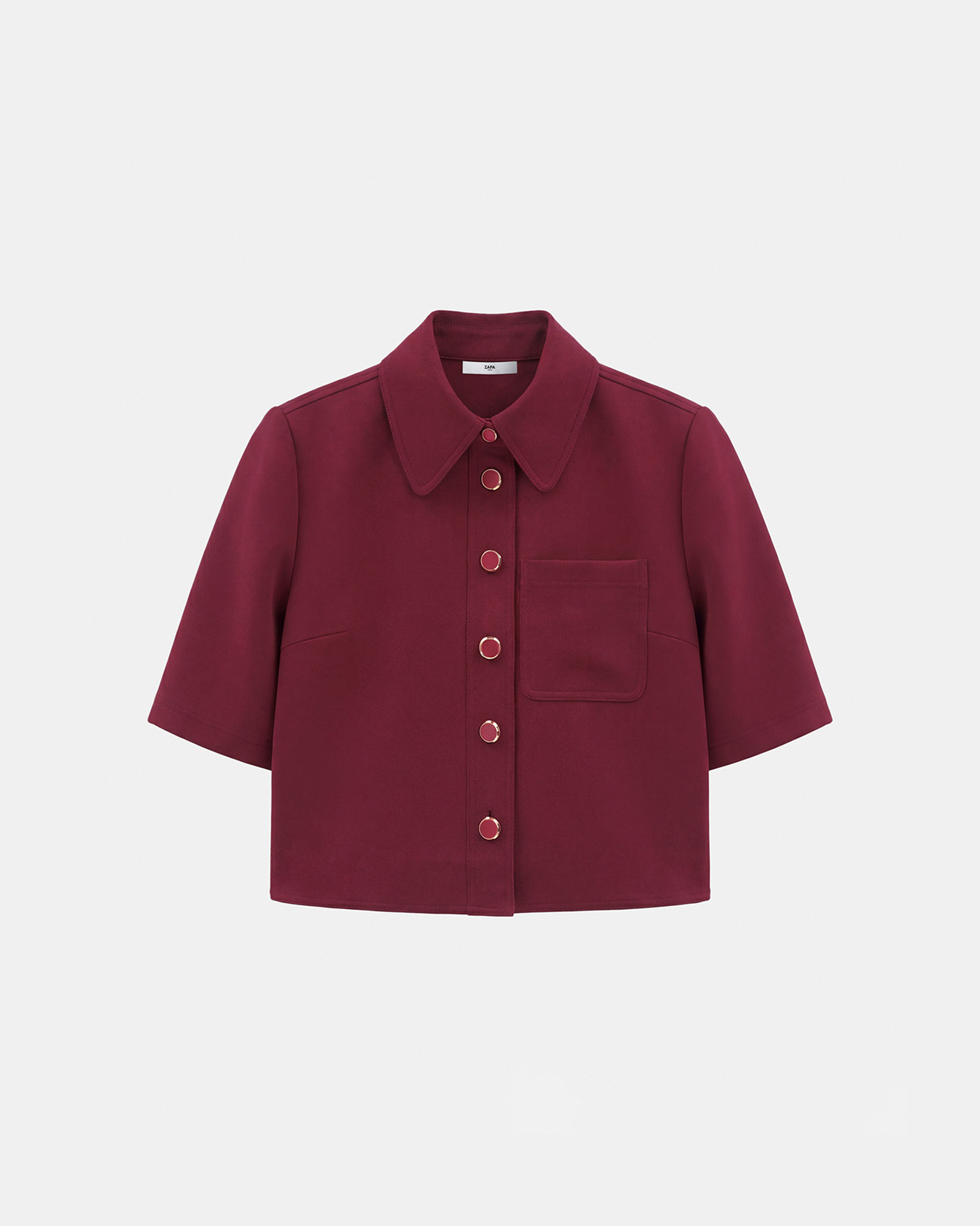 Celina shirt Short burgundy shirt ZAPA
