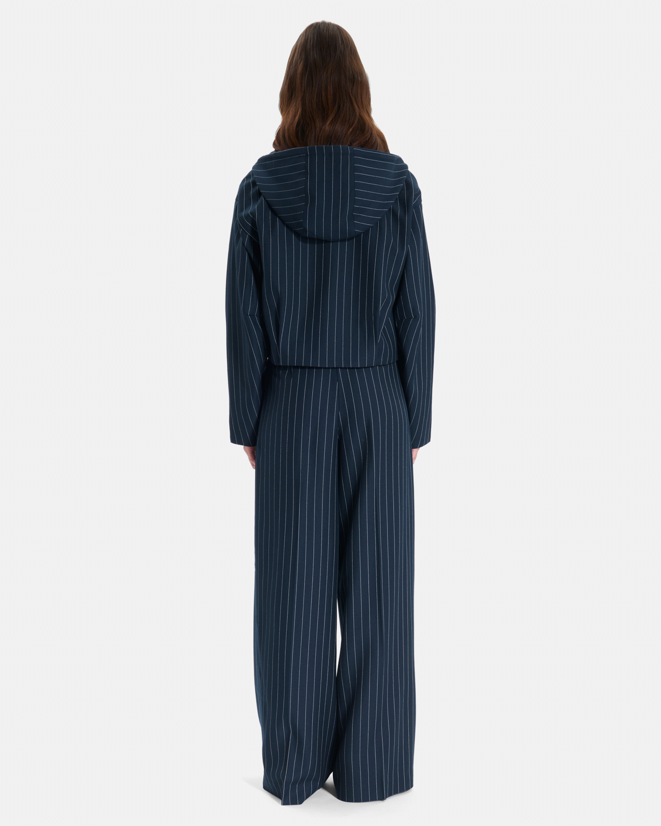 Blake jacket Short navy blue striped hooded jacket ZAPA
