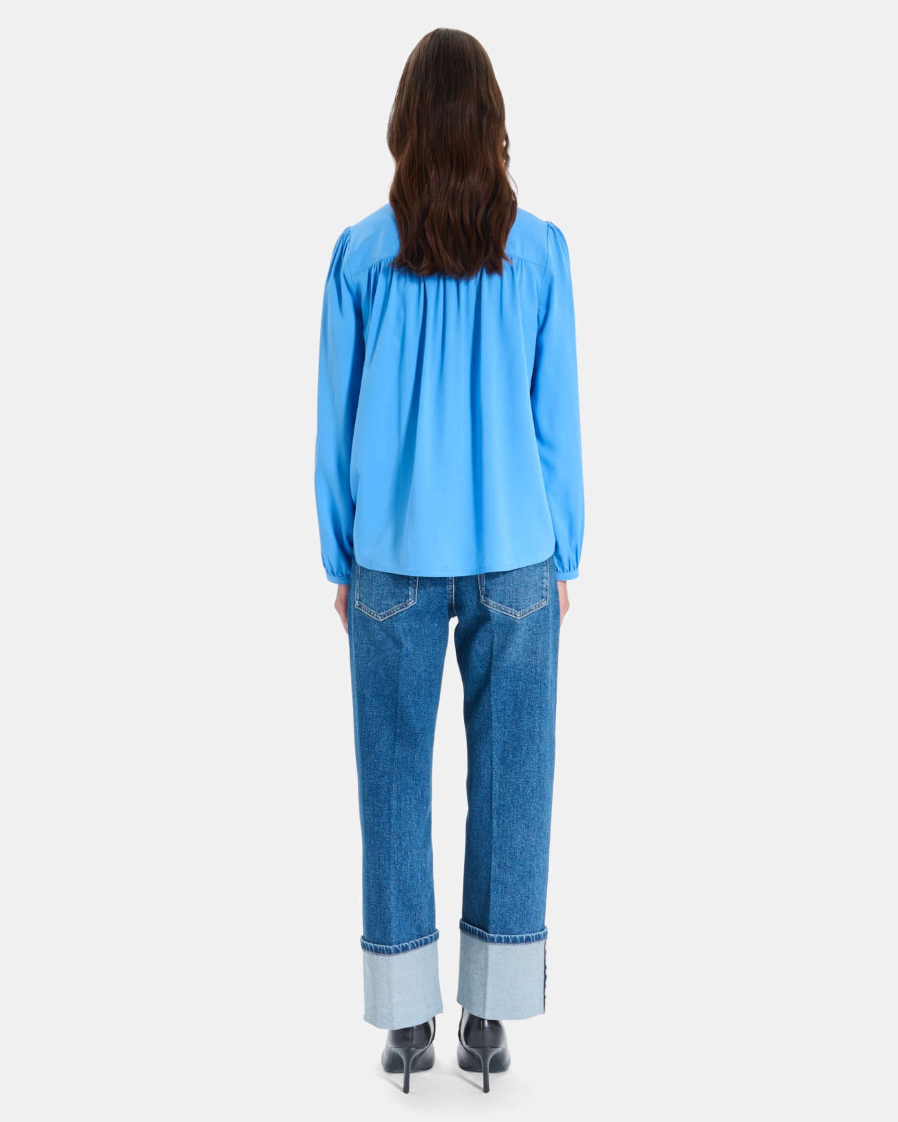 Curtis shirt Blue long-sleeved bamboo fiber shirt ZAPA