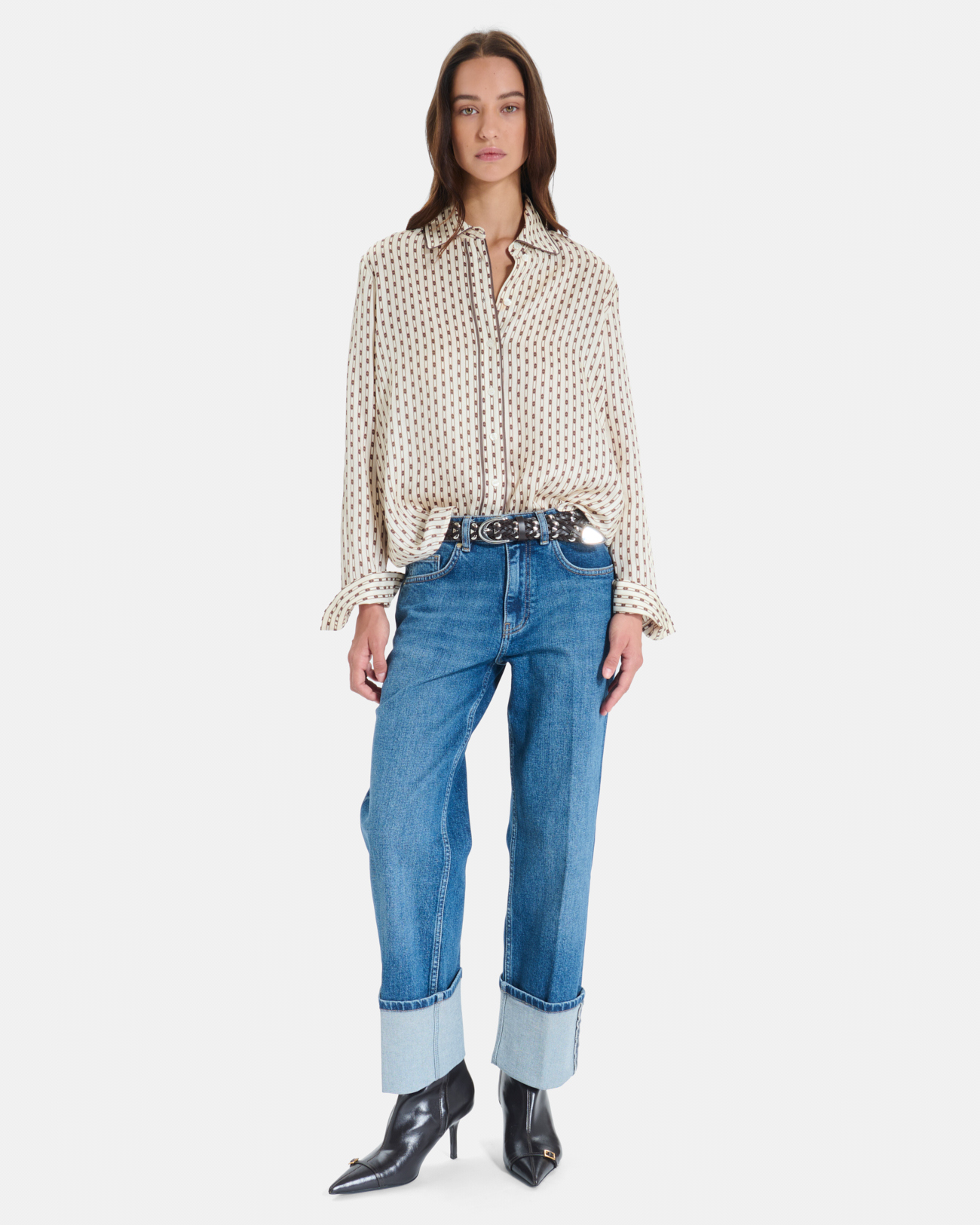 Cosmi P Shirt Straight-cut shirt with geometric patterns ZAPA